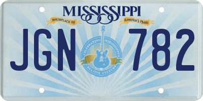 MS license plate JGN782