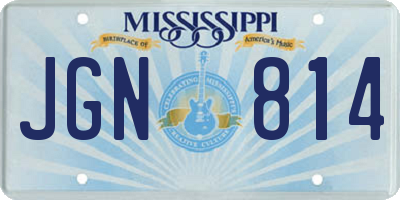 MS license plate JGN814