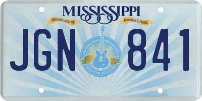 MS license plate JGN841