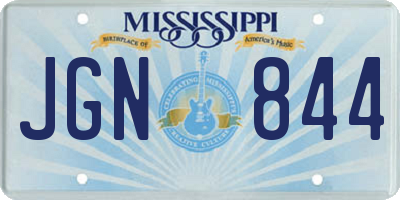 MS license plate JGN844