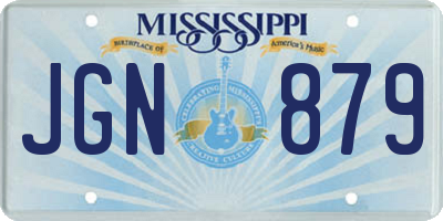 MS license plate JGN879