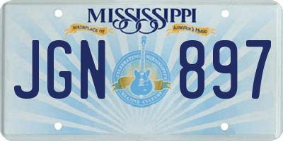 MS license plate JGN897