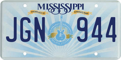 MS license plate JGN944
