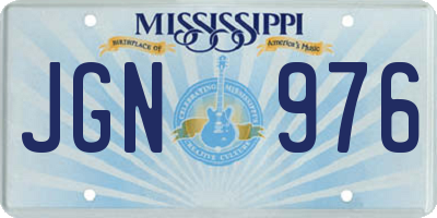 MS license plate JGN976