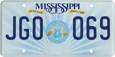 MS license plate JGO069