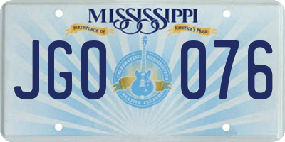 MS license plate JGO076