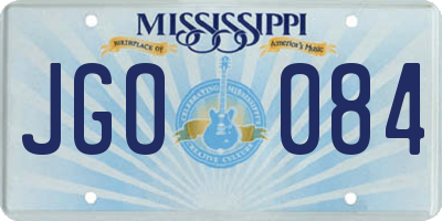 MS license plate JGO084