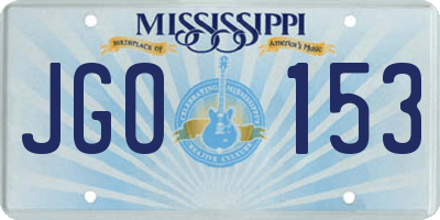 MS license plate JGO153