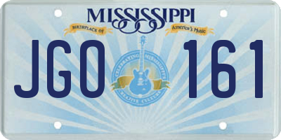 MS license plate JGO161