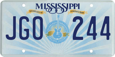 MS license plate JGO244