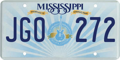 MS license plate JGO272