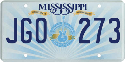 MS license plate JGO273