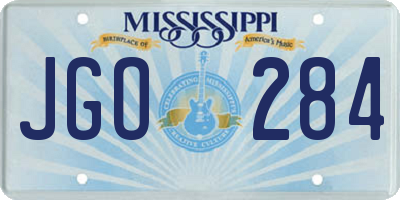 MS license plate JGO284