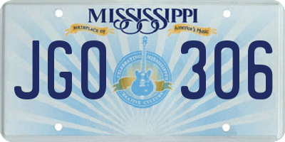 MS license plate JGO306
