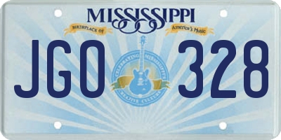 MS license plate JGO328