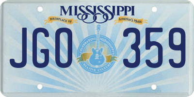 MS license plate JGO359