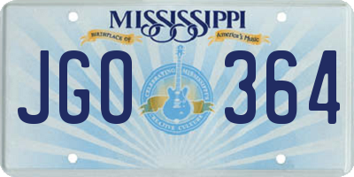 MS license plate JGO364