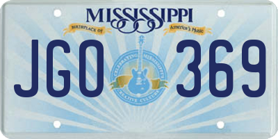MS license plate JGO369