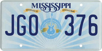 MS license plate JGO376