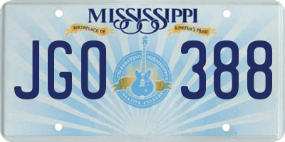 MS license plate JGO388