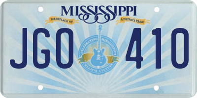MS license plate JGO410
