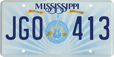 MS license plate JGO413