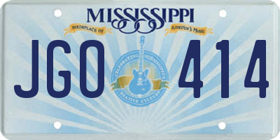 MS license plate JGO414