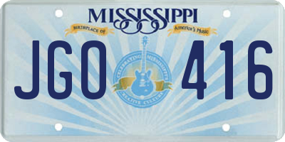 MS license plate JGO416