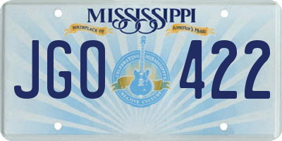 MS license plate JGO422