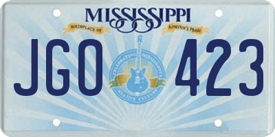 MS license plate JGO423