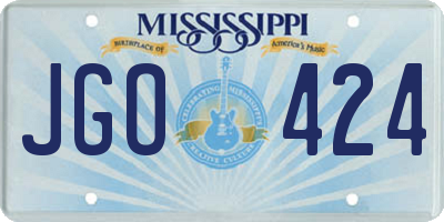 MS license plate JGO424