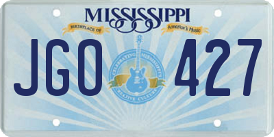 MS license plate JGO427