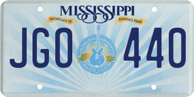 MS license plate JGO440
