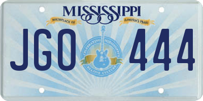 MS license plate JGO444