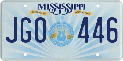 MS license plate JGO446