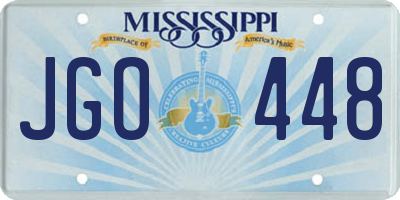 MS license plate JGO448