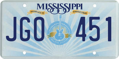MS license plate JGO451