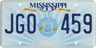 MS license plate JGO459
