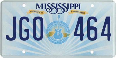 MS license plate JGO464