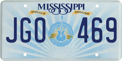 MS license plate JGO469