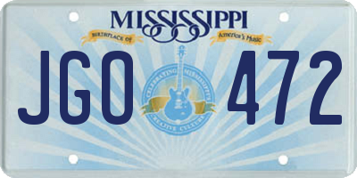 MS license plate JGO472