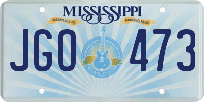 MS license plate JGO473