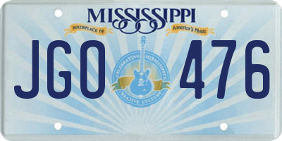 MS license plate JGO476