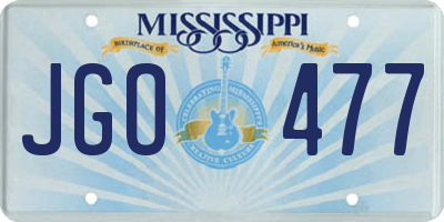 MS license plate JGO477