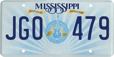 MS license plate JGO479