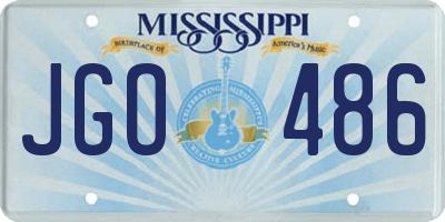 MS license plate JGO486