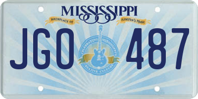 MS license plate JGO487