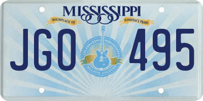 MS license plate JGO495