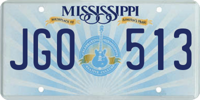 MS license plate JGO513