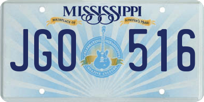 MS license plate JGO516